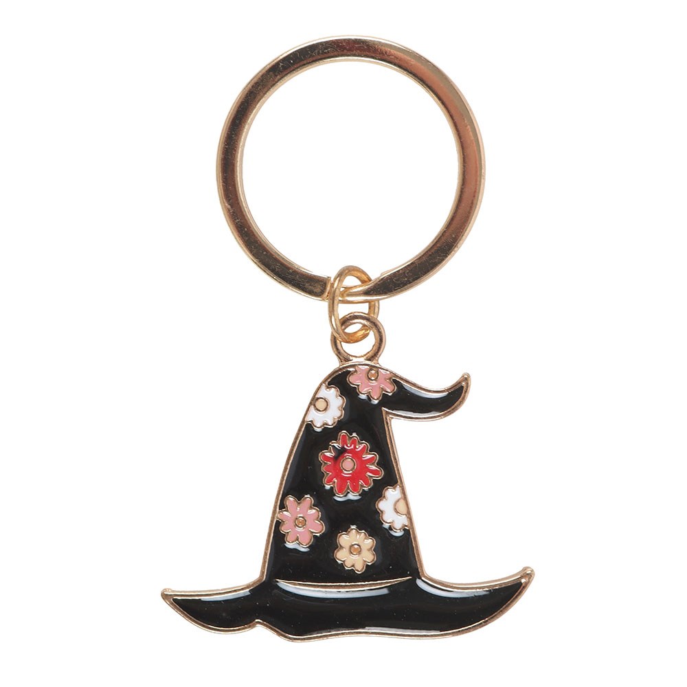 Gothic Gifts Spooky Babe Witch Hat Keyring