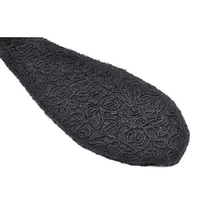 Dark in Love Elowen Black Gothic Lolita Rabbit Ear Bonnet in Rose Lace - Kate's Clothing