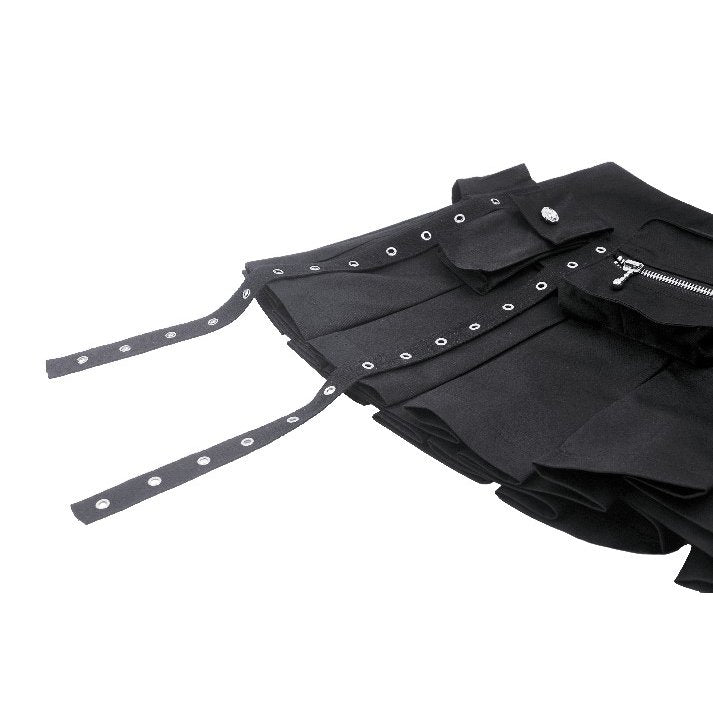 Dark in Love Maxima Utility Pleated Mini Skirt - Kate's Clothing
