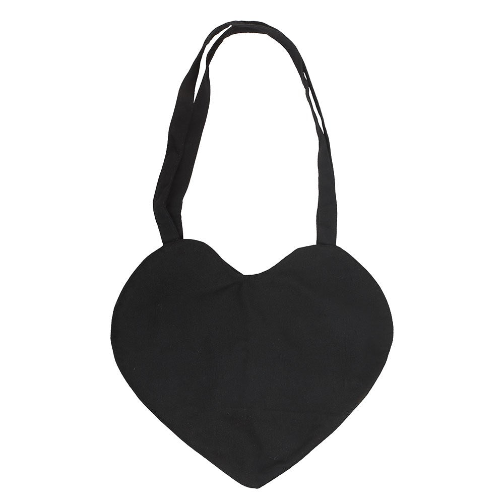 Gothic Gifts Spiderweb Heart Satin Tote Bag
