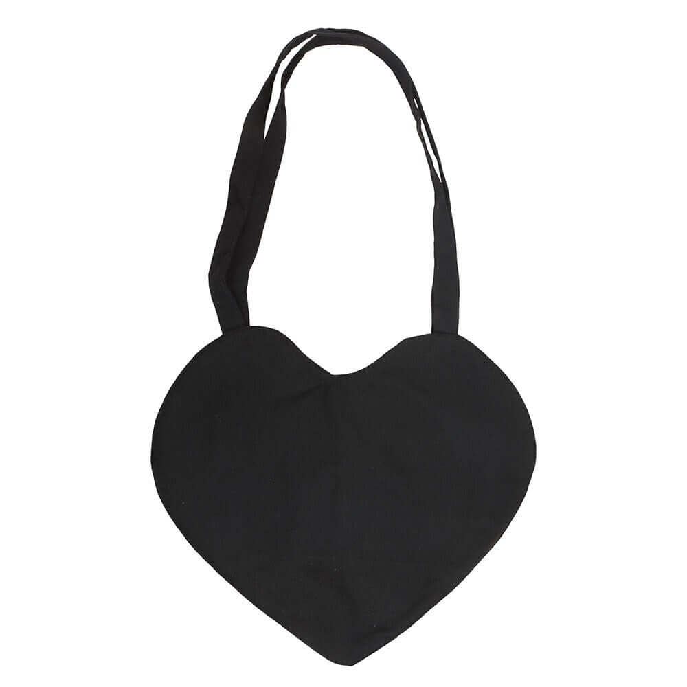 Gothic Gifts Spiderweb Heart Satin Tote Bag - Kate's Clothing