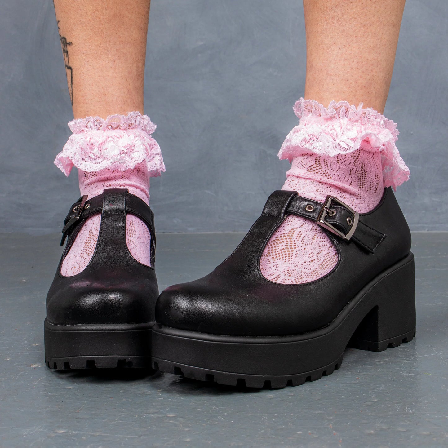 Koi SAI Black Mary Jane Shoes 'Faux Leather Edition'