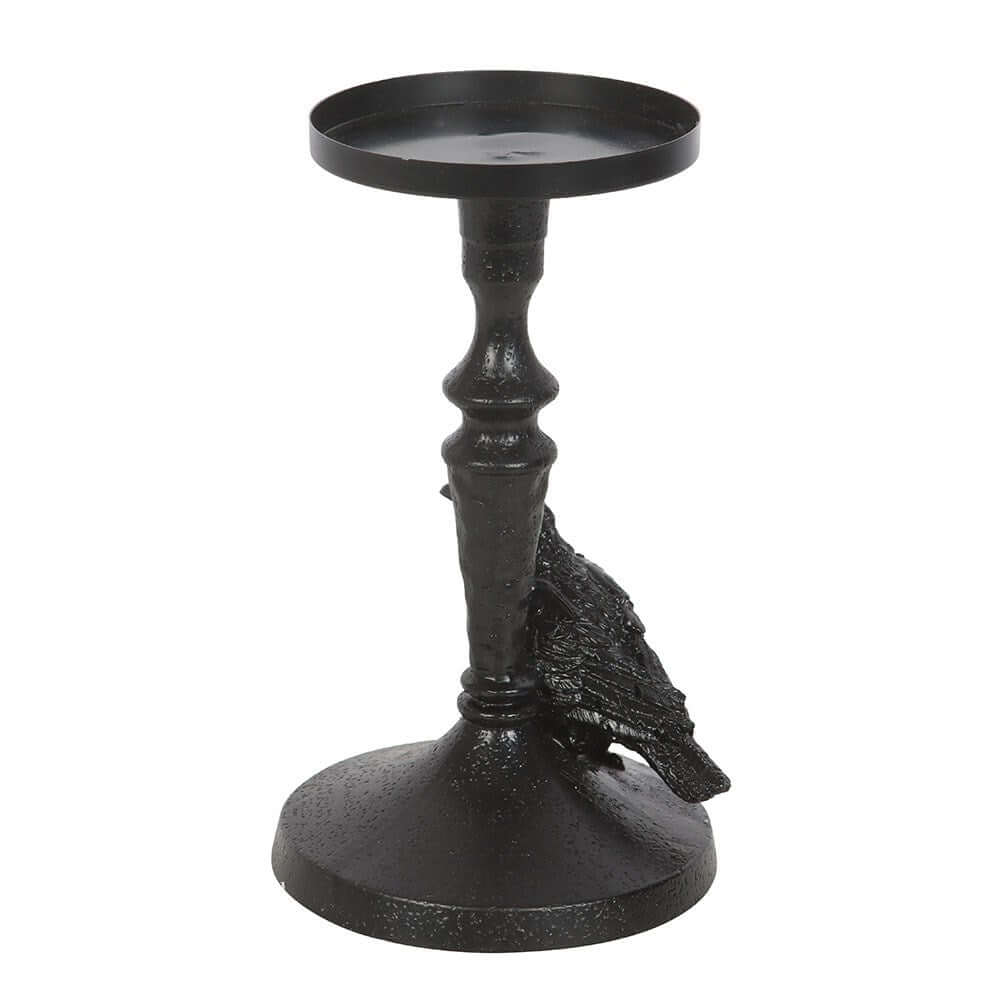 Gothic Gifts Mystic Raven Pillar Candle Holder - Kate's Clothing