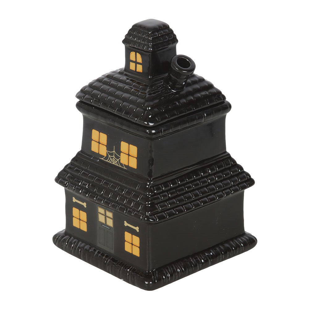 Gothic Gifts Black Haunted House Oil Burner and Wax Warmer