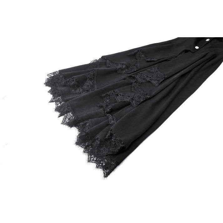 Dark in Love Eira Lace and Faux Fur Trimmed Hooded Coat - Kate's Clothing