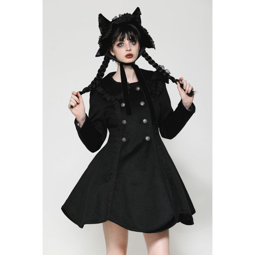 Dark in Love Fia Velvet Bonnet with Cat Ears - Kate's Clothing