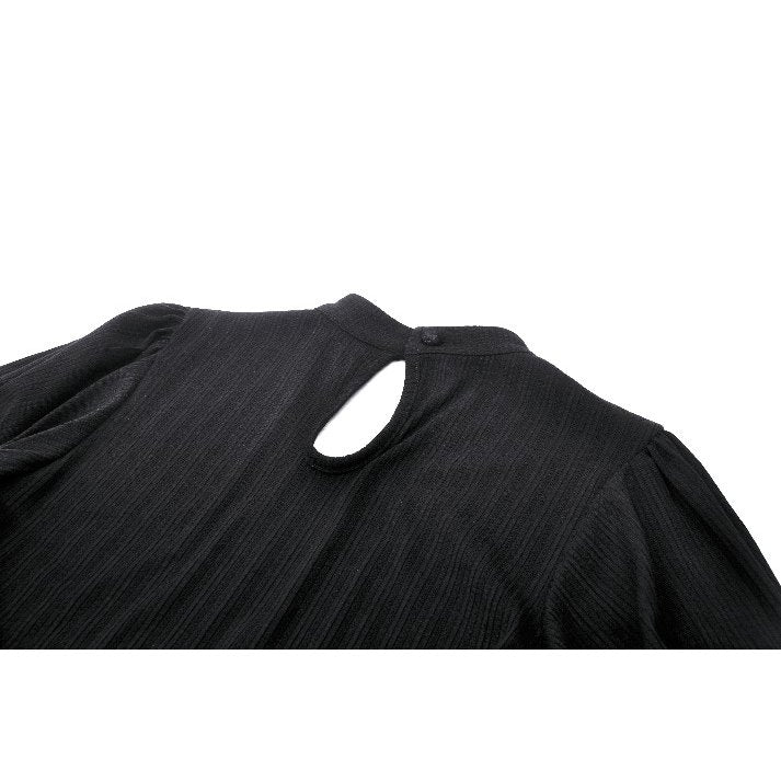 Dark in Love Avalon Gothic Embroidered Puff Sleeve Top - Kate's Clothing