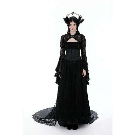 Dark in Love Belladonna Lace Bell Sleeve Goth Shrug