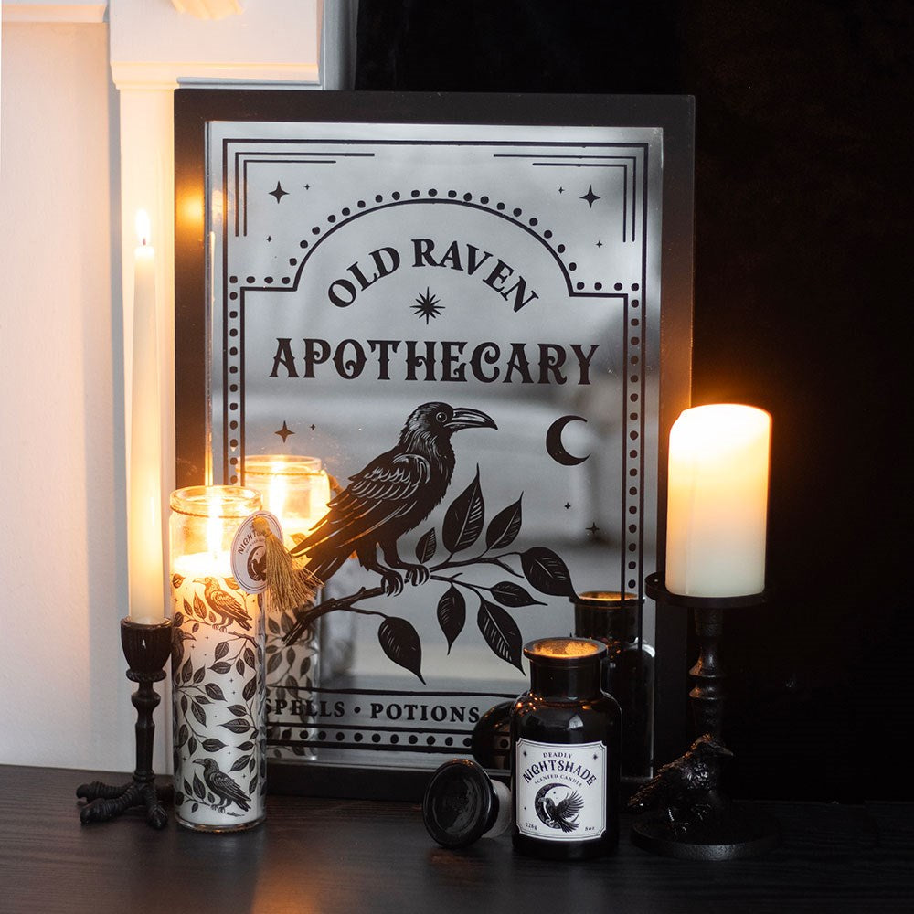 Gothic Gifts Mystic Raven Deadly Nightshade Tube Candle
