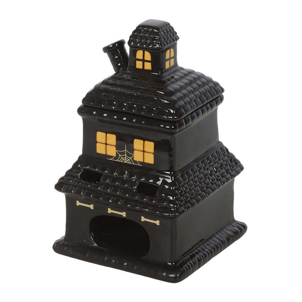 Gothic Gifts Black Haunted House Oil Burner and Wax Warmer - Kate's Clothing