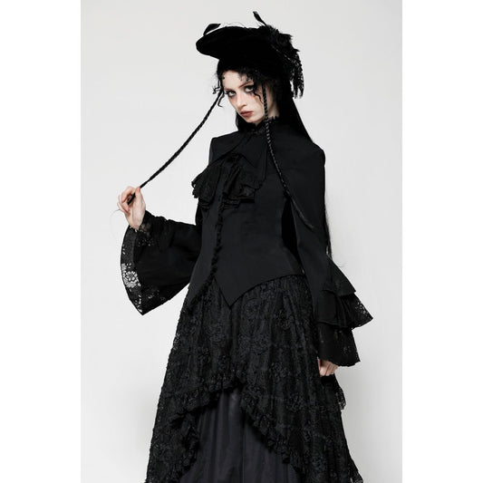 Dark in Love Odesia Gothic Ruffled Ladies Shirt - Kate's Clothing