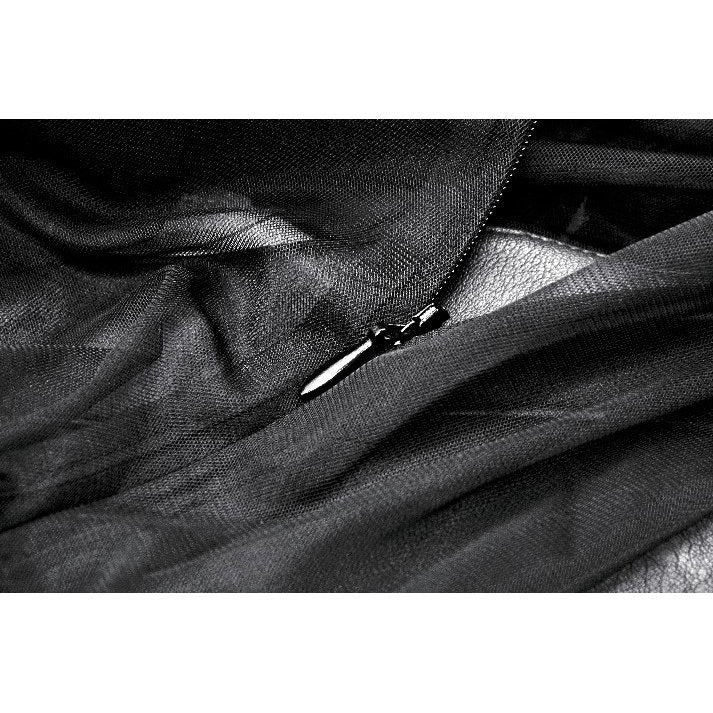Dark in Love Seraphina Tiered Mesh & Ruffle Goth Gown