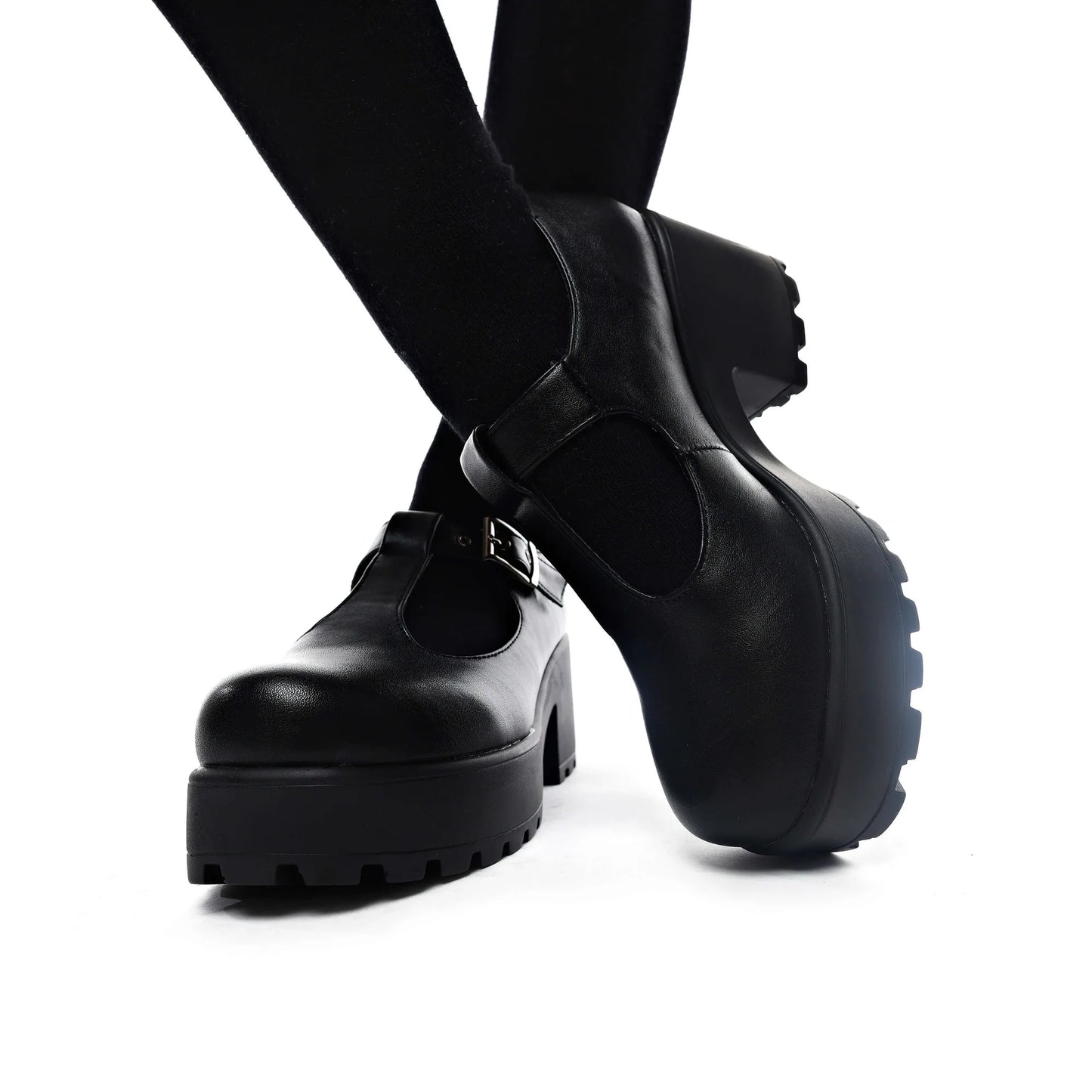 Koi SAI Black Mary Jane Shoes 'Faux Leather Edition'