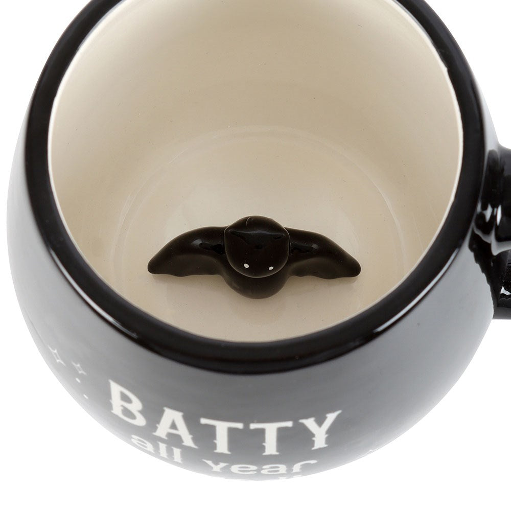 Gothic Gifts Batty All Year Round Rounded Peekaboo Mug