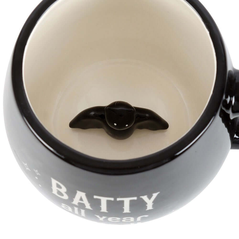 Gothic Gifts Batty All Year Round Rounded Peekaboo Mug - Kate's Clothing