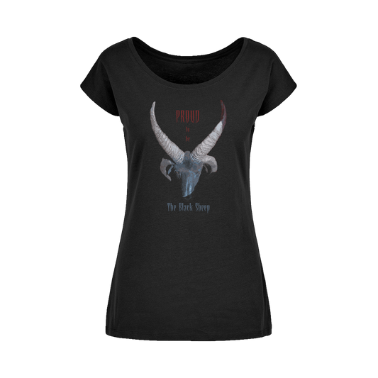 Proud to be The Black Sheep Wide Neck Womens T-Shirt