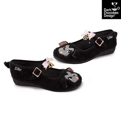 Chocolaticas® I Am The Black Sheep – Gothic Plush Mary Jane Flats