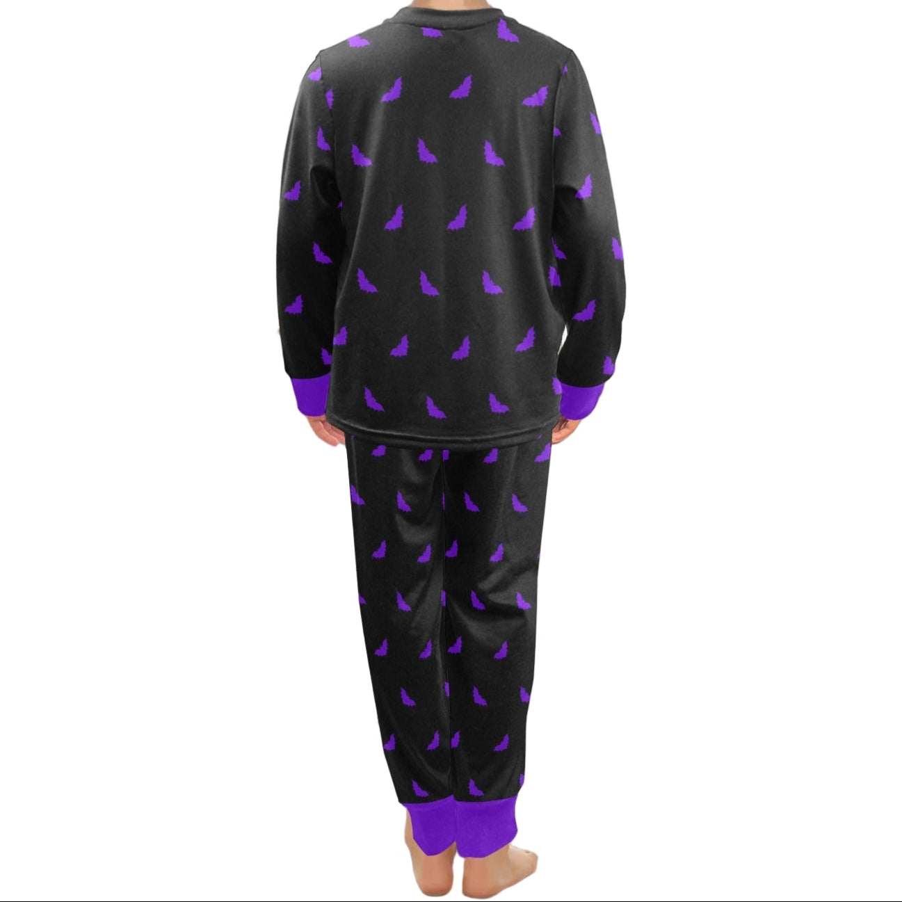 Purple Bats on Repeat Kids Goth PJs