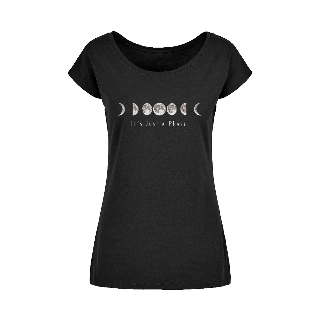 Necessary Evil It's Just A Phase Wide Neck Womens T-Shirt - Kate's Clothing