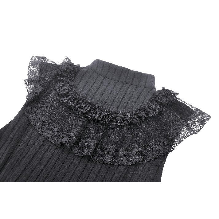 Dark in Love Diya Frilly Gothic Shirt Dress - Kate's Clothing