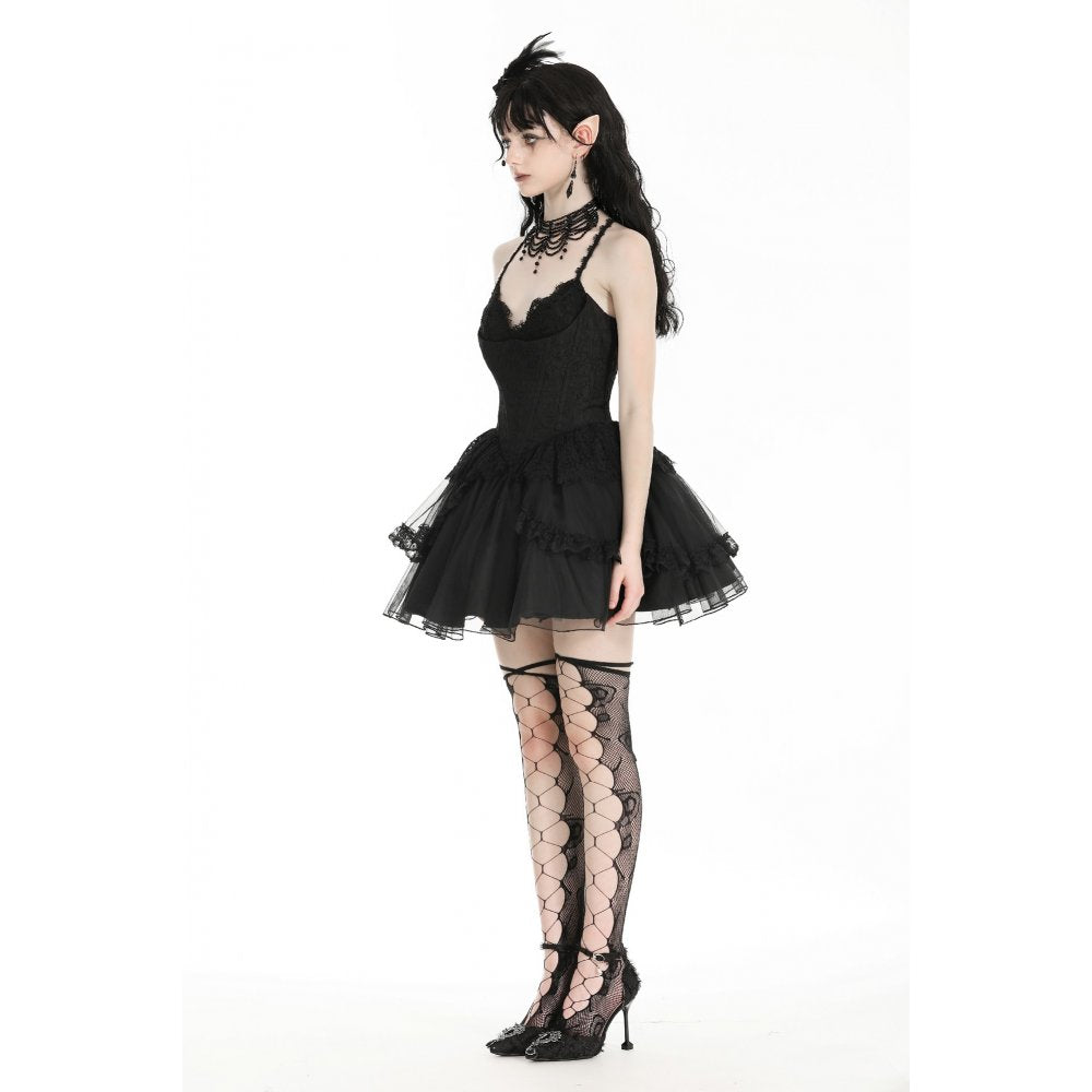 Dark in Love Calantha Tulle and Lace Trim Dress - Kate's Clothing