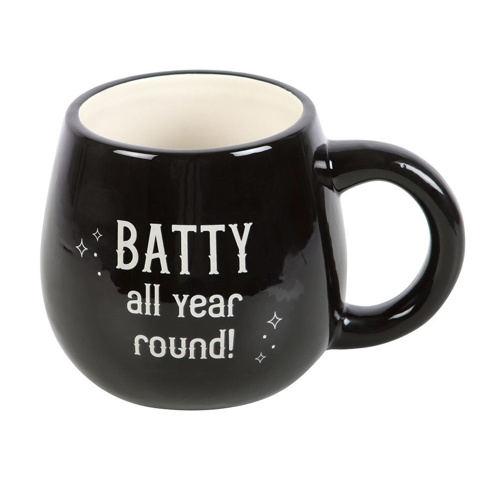 Gothic Gifts Batty All Year Round Rounded Peekaboo Mug