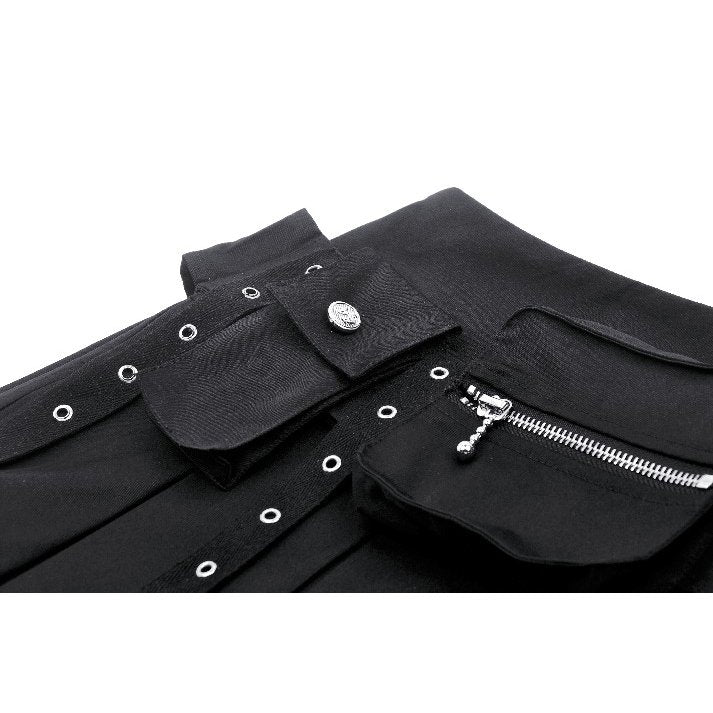 Dark in Love Maxima Utility Pleated Mini Skirt - Kate's Clothing