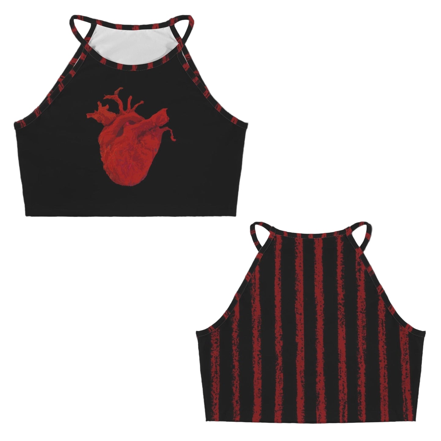 ANTIBrand Take My Heart halter crop top with painted heart
