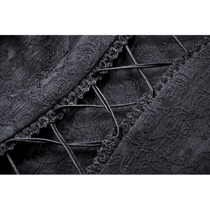Dark in Love Felicity Gothic Lacey Zip Up Tailcoat Shirt - Kate's Clothing
