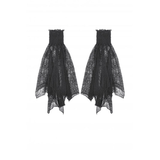 Dark in Love Seraphine Black Lace Ruffle Arm Sleeves
