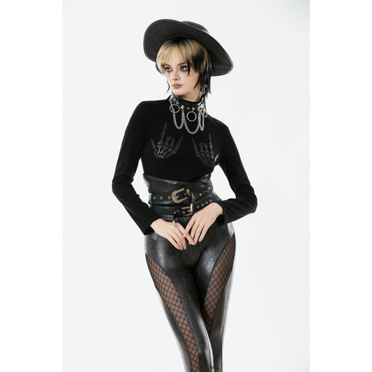 Model wearing Punk Rave Lilith long sleeve tee