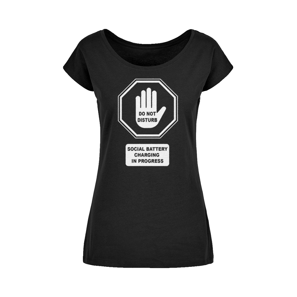 Do Not Disturb Wide Neck Womens T-Shirt