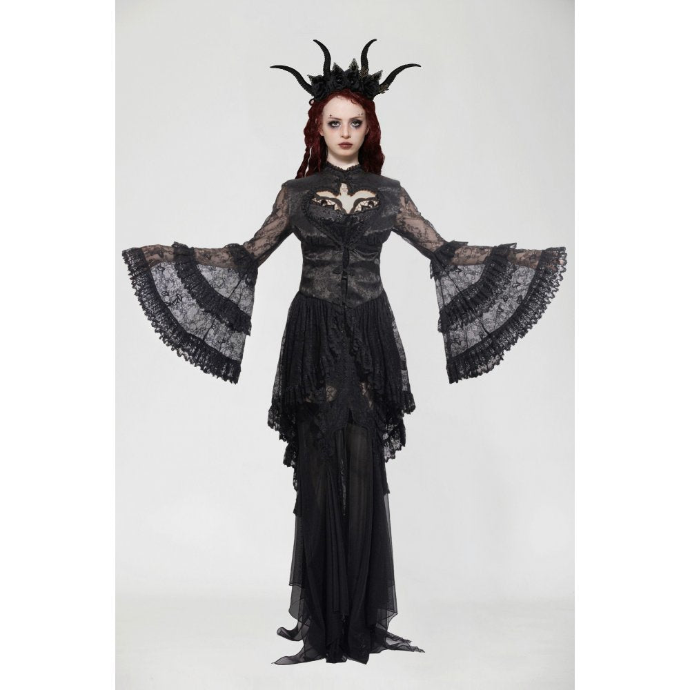 Dark in Love Odessa Gothic Classic Heart-Shaped Hollow-Out Tailcoat - Kate's Clothing