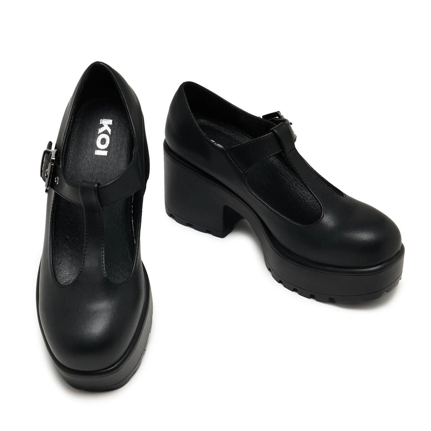 Koi SAI Black Mary Jane Shoes 'Faux Leather Edition'
