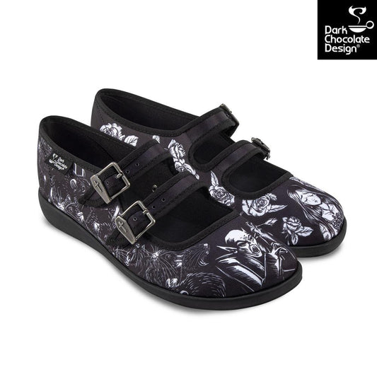 Chocolaticas® Death Stalks Gothic Mary Jane Flats
