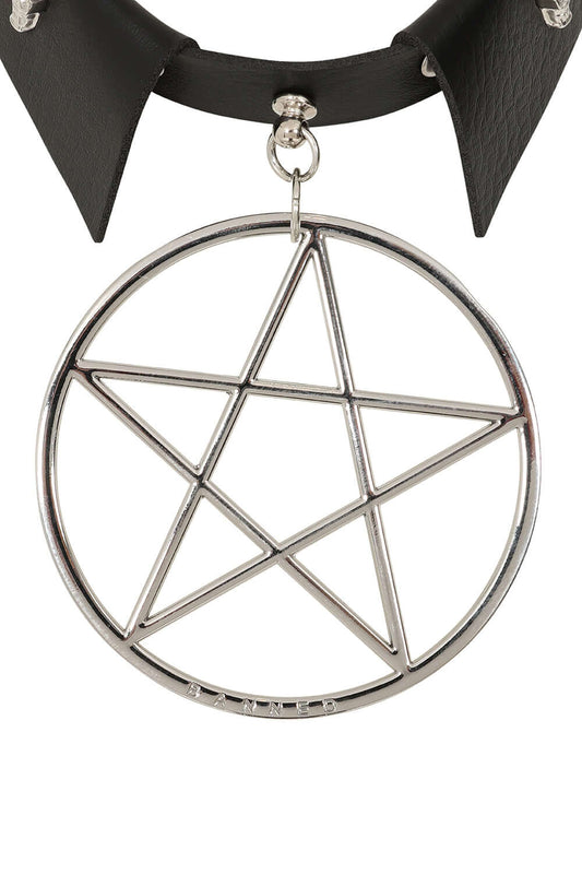 Banned Apparel Restrict Pentagram Chocker - Kate's Clothing