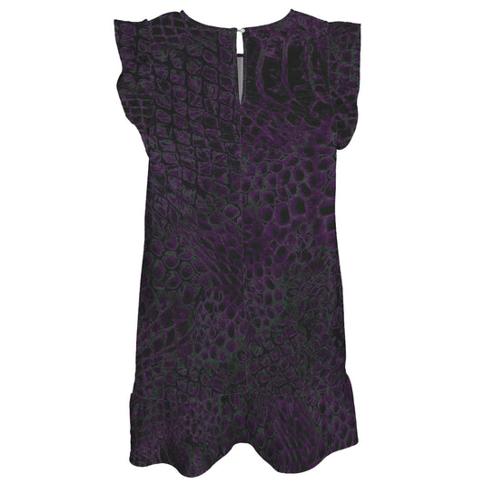 ANTIBrand Misfits Rack - Hydra Skin Ruffle Mini Dress - M (UK 12)