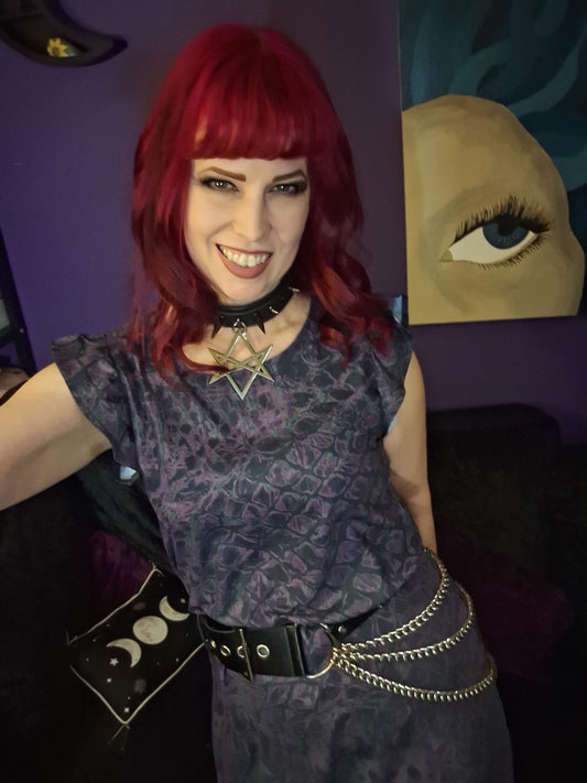 ANTIBrand Misfits Rack - Hydra Skin Ruffle Mini Dress - M (UK 12)