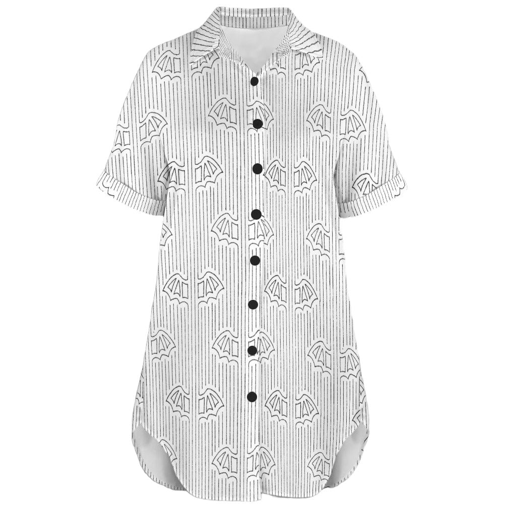 ANTIBrand Nocturne Lines Corporate Goth Shirt Dress Front