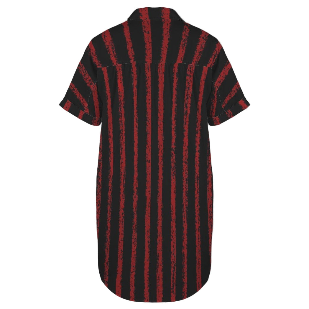 ANTIBrand Take My Heart shirt dress with heart motif and red stripes