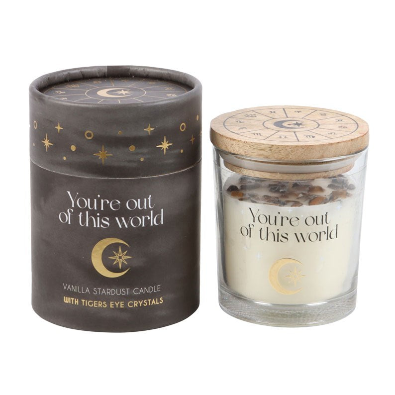 Gothic Gifts Vanilla Stardust Crystal Chip Candle - Kate's Clothing