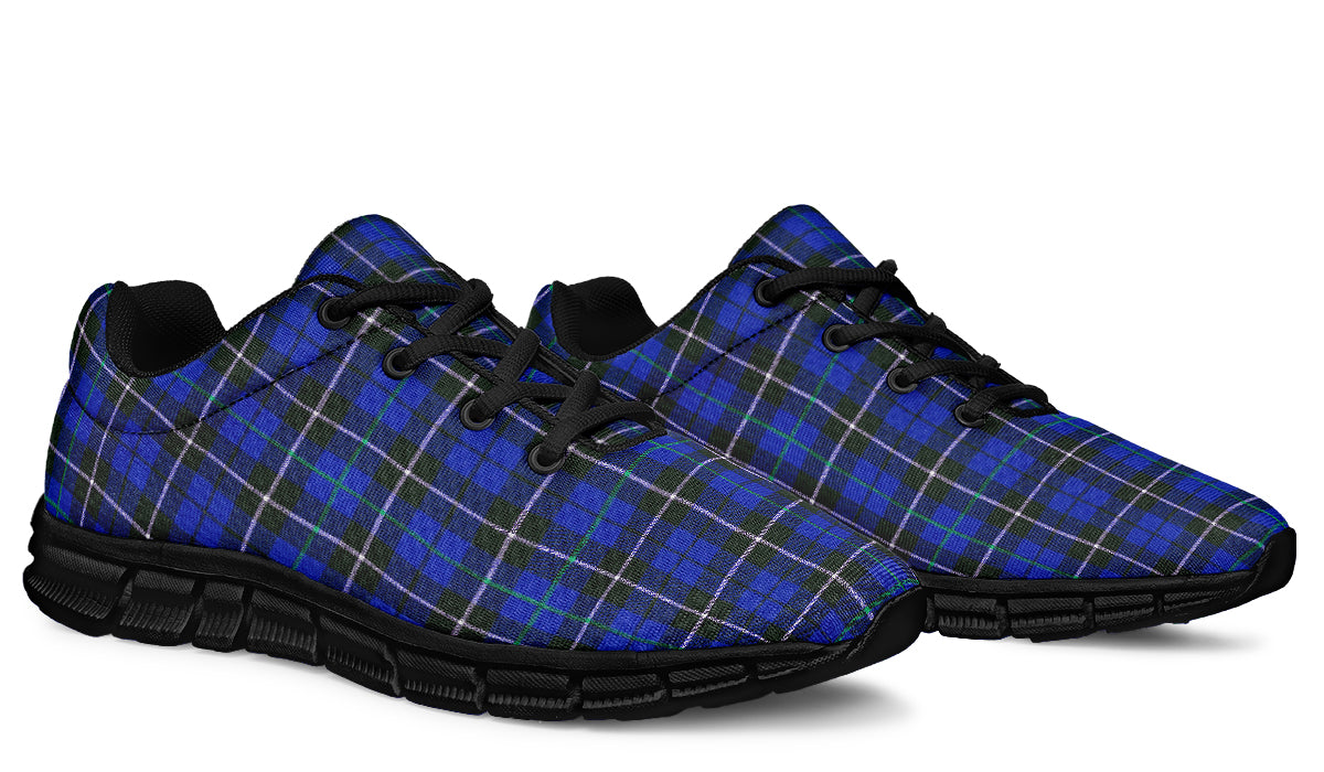 ANTIBrand – Blue Tartan Print Lightweight Trainers