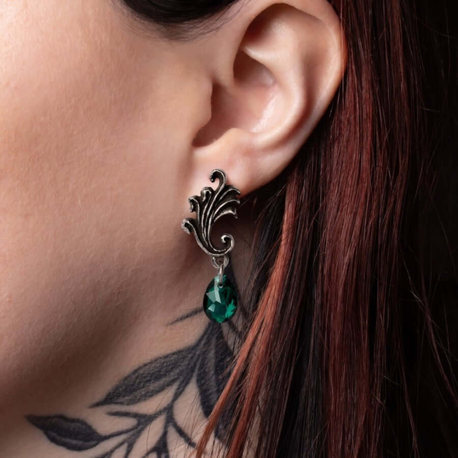 Churchyard earrings gothic nature sorrow tranquility by Alchemy Gothic