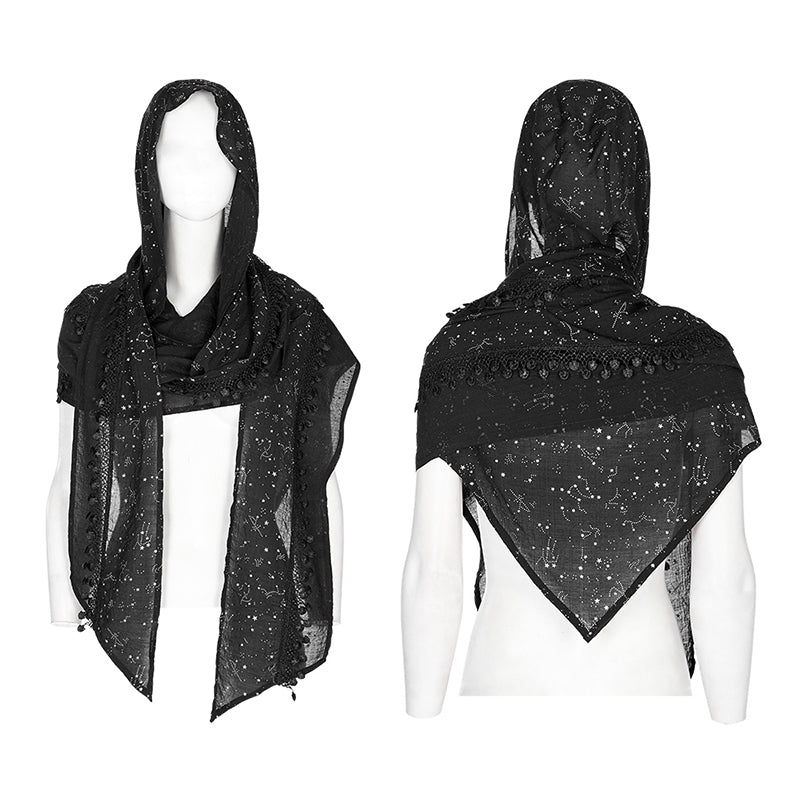 Punk Rave Ascella Hooded Scarf - Kate's Clothing
