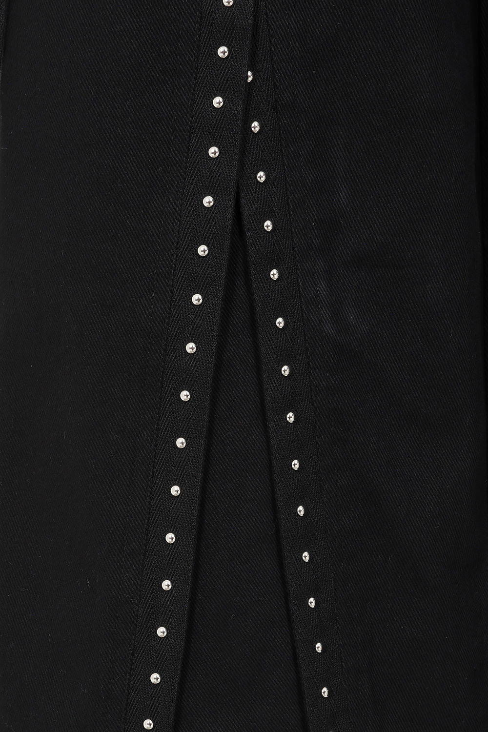 Banned Apparel Hangfire wide leg black alt trousers, cargo style with straps and metal hardware close up of the studs