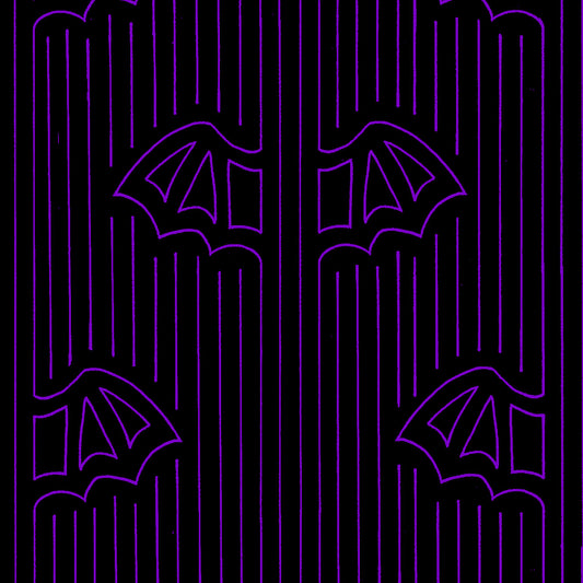 ANTIBrand Nocturne Lines Combat Boots – Purple Bat Pinstripe