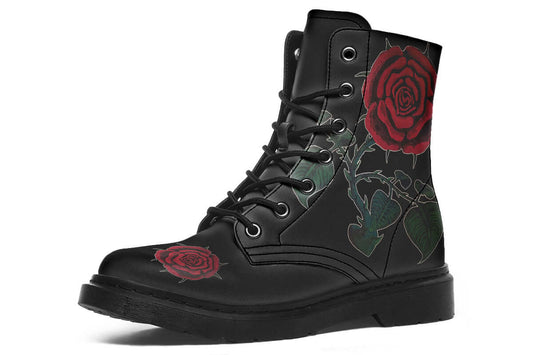 Rose Painting Vegan Combat Boots | ANTIBrand
