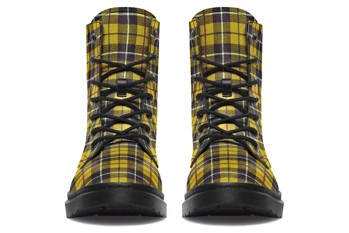 Yellow Tartan Vegan Boots – ANTIBrand