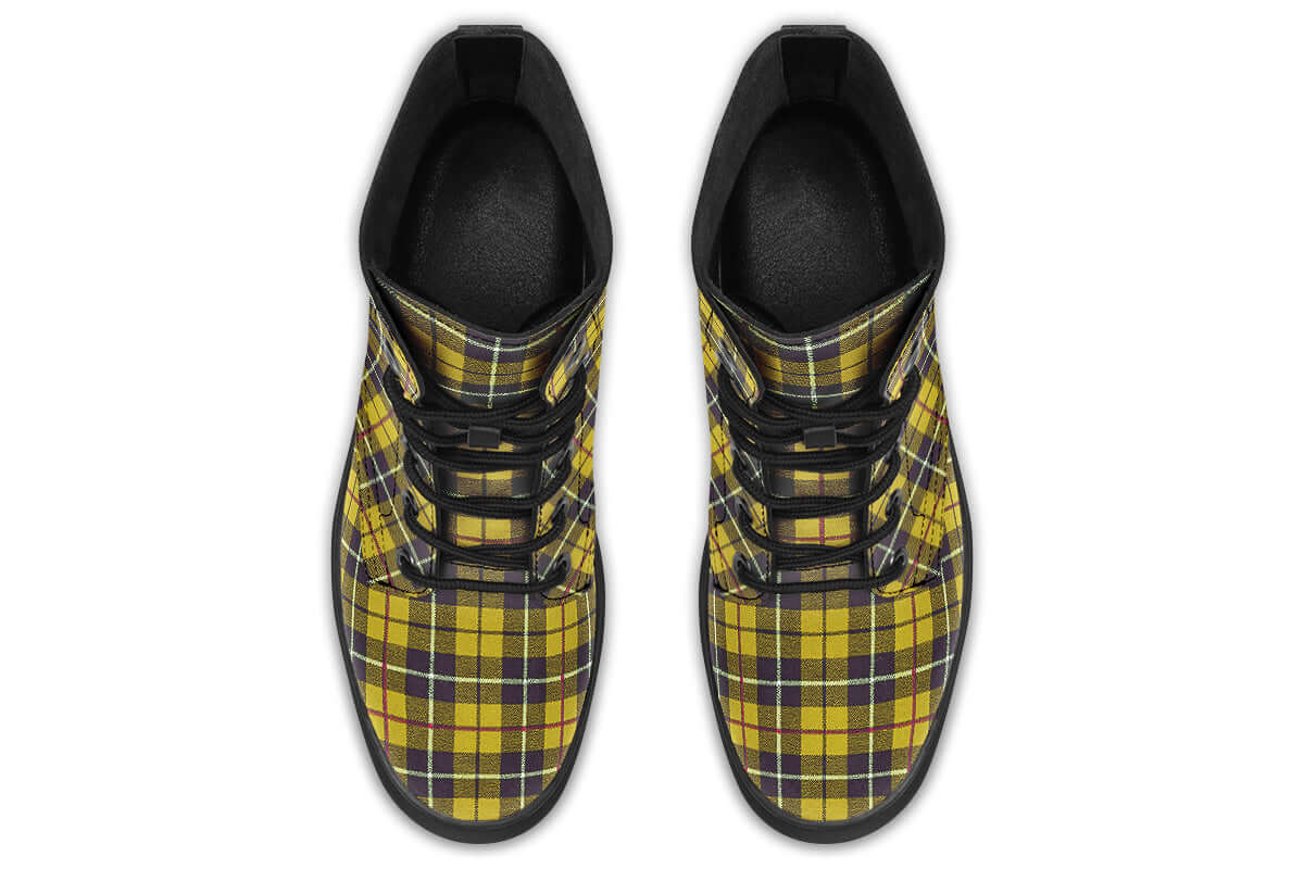 Yellow Tartan Vegan Boots – ANTIBrand