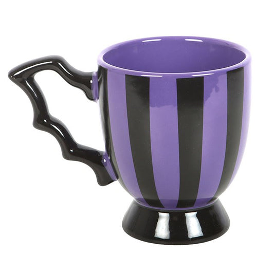 Bat Wing Teacup with Stripes in Purple